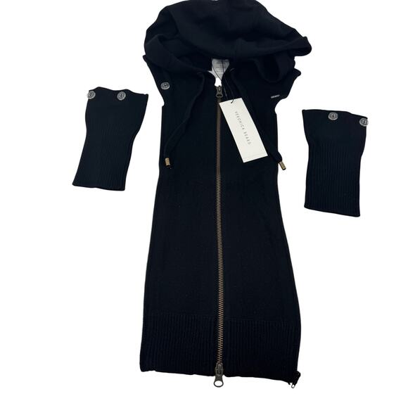 Veronica Beard‎ Cashmere Hoodie Dickey with Cuffs Brand NEW NWT Black - Picture 3 of 7